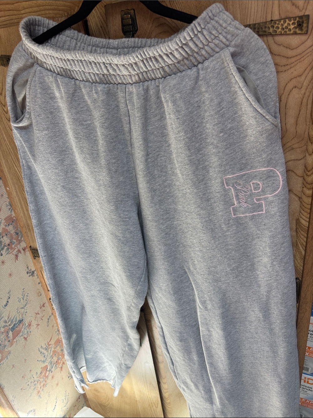 Victorias secret Pink extra wide leg sweatpants size S gray
